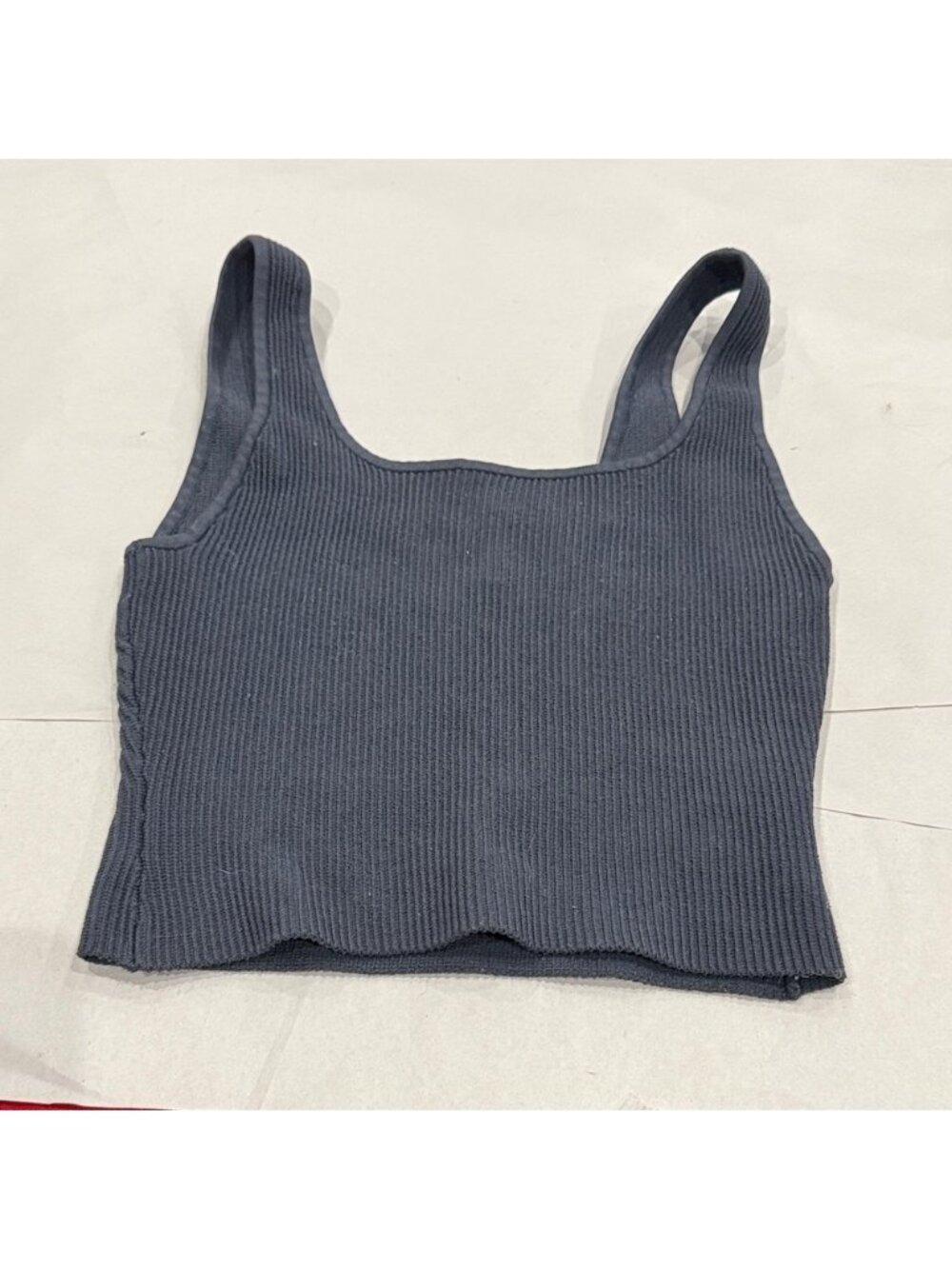 Quince Charcoal Ribbed Crop Top